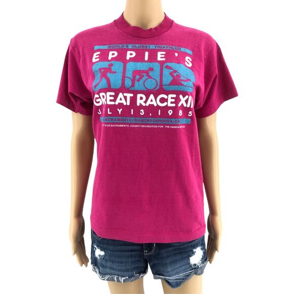 American VINTAGE Screen Stars Best MEDIUM SINGLE STITCH Pink 1985 Tee Shirt - Picture 1 of 9